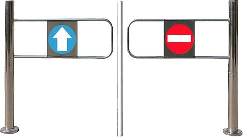 بوابة تأرجح أمان لمحلات السوبر ماركت ، باب المدخل أحادي الاتجاه ، بوابة إغلاق تلقائية للمكتبات ومراكز التسوق ، والفضة 50 × 97 سم ، وحل التحكم في الوصول أحادي الاتجاه in Kuwait