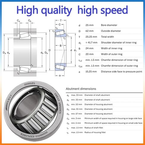 1Pcs Bearing 32010X 32305 Tapering Bearing(32010X) in Saudi Arabia