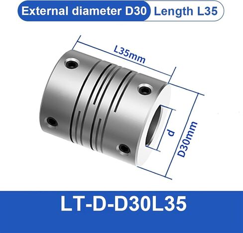 خط مواز اقتران LT D30L35 محرك مرنة عمود مقرنة الألومنيوم سبيكة الشفرات 3D الطابعة كاردان (LT-B-D30L35 8x13) in Saudi Arabia