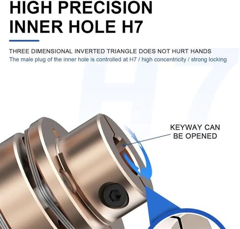 اقتران الحافة LED D26L26/35 مرنة عمود محرك مرن مقرنة الألومنيوم الحجاب الحاجز الشامل للطابعة ثلاثية الأبعاد Cardan RC (LED2-B-D26L35-4X9) in Kuwait
