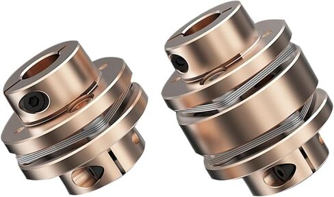 Flange Coupling LE D45L35/50 Flexible Motor Shaft Coupler Aluminium Diaphragms Universal Joint for 3D Printer Cardan(LE2-B-D45L50-13X13) in Saudi Arabia