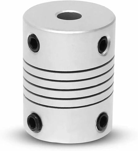 5pcs D19L25 رمح اقتران الألومنيوم مرن الفك 8mm اقتران مرنة لموصل محور z محور السهول in Saudi Arabia