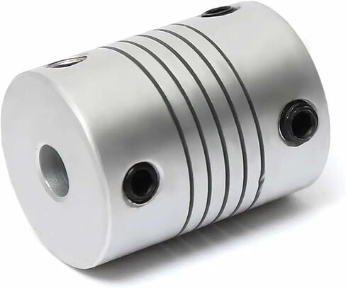 5pcs D19L25 رمح اقتران الألومنيوم مرن الفك 8mm اقتران مرنة لموصل محور z محور السهول in Saudi Arabia