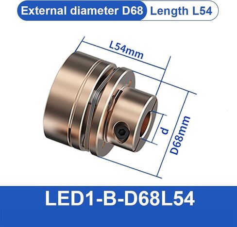 اقتران الحافة LED D68L54/74 محرك مرن مقرنة مقرنة الألومنيوم الحاجز الشامل للمفصل 3D الطابعة Cardan RC (LED2-B-D68L74-16X16) in Saudi Arabia