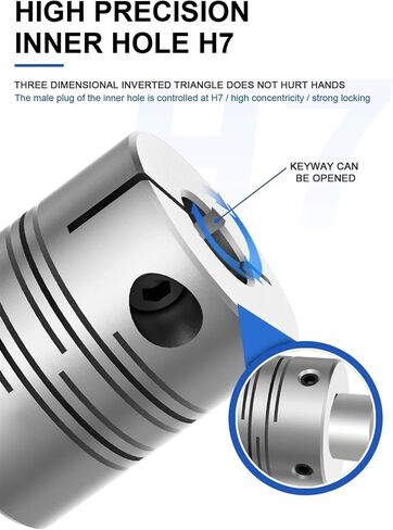 خط توازن خط اقتران LT D40L45 محرك مرنة عمود مقرن الألومنيوم سبيكة الشفرات 3D الطابعة كاردان (LT-D-D40L45 20x20) in Saudi Arabia