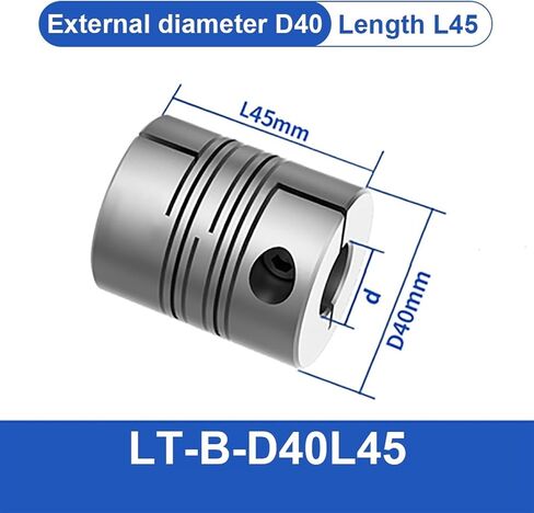 خط توازن خط اقتران LT D40L45 محرك مرنة عمود مقرن الألومنيوم سبيكة الشفرات 3D الطابعة كاردان (LT-D-D40L45 20x20) in Saudi Arabia