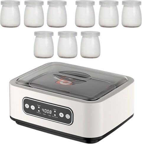 صانع الزبادي الأوتوماتيكي مع 9 أكواب من الفولاذ المقاوم للصدأ ، وشاشة تعمل باللمس متعددة الوظائف ، والتحكم في درجة الحرارة ، و 8-12 ساعة توقيت in Kuwait
