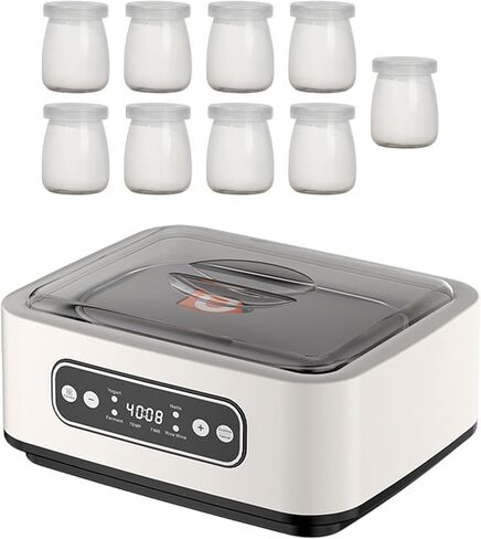 صانع الزبادي الأوتوماتيكي مع 9 أكواب من الفولاذ المقاوم للصدأ ، وشاشة تعمل باللمس متعددة الوظائف ، والتحكم في درجة الحرارة ، و 8-12 ساعة توقيت in Kuwait