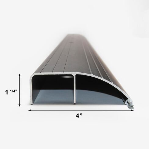 Premium Quality Aluminum Threshold - High Bumper/High Dome Threshold with Different Heights and Size + Easy Accessible for Residential/Commercial Use Simple Installation (Black, 36 inch Short) in Saudi Arabia