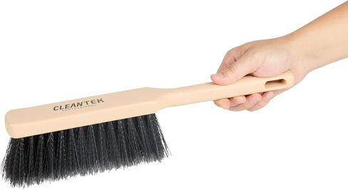 Restaurantware-Clean Tek Professional 13.78 Inch Counter Brush, 1 Heavy-Duty Hand Broom Brush - Flagged Bristles, Ergonomic Handle, Beige Plastic Cleaning Scrub, for Sweeping, Dusting, Woodworking in Saudi Arabia