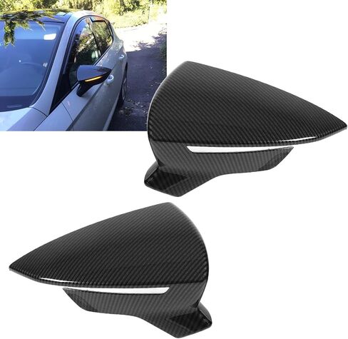 Side Mirror Cover, Rear View Mirror Cover, Wing Mirror Cap Replacement, Smooth Texture, with Improving Aerodynamic Performance, Wing Mirror Cap Replacement (Glossy Black) in Saudi Arabia