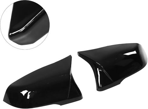 2pcs Side Rearview Mirror Cover L Right Glossy Black ABS Door Mirrors Replacement for A90 2018?2021 Workman an Anti Transparent Coating These Door Mirror Are Side Rearview in Saudi Arabia