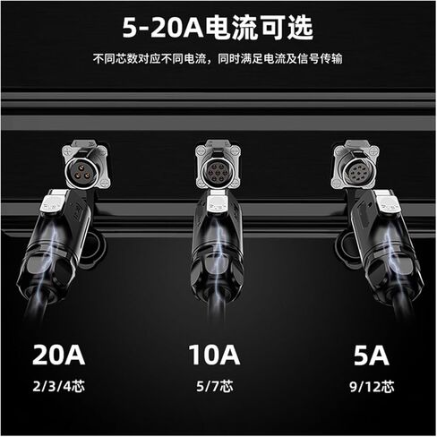 LP20 Aviation Plug 5-pin Female Male Threaded Panel Waterproof Connector(Single Hole Reverse mounting) in Saudi Arabia