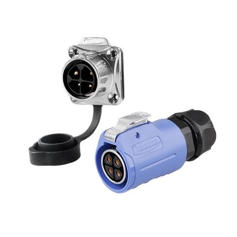 مقبس LP-20 Aviation Socket 4-Core 4-Bolange Mount عكسي مع موصل ذكور من السياج (قابس أنثى) in Kuwait