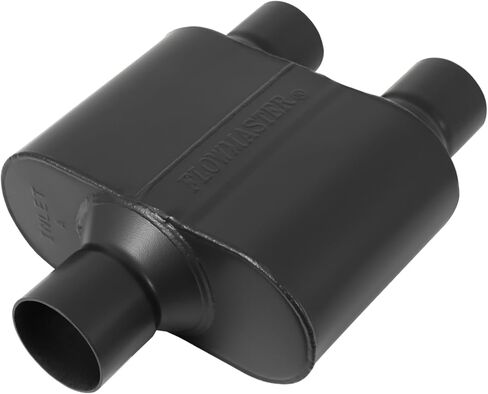 Flowmaster 842515 Super 10 Muffler 409S - 2.50 Center IN / 2.50 Center OUT - Aggressive Sound, Black in Saudi Arabia