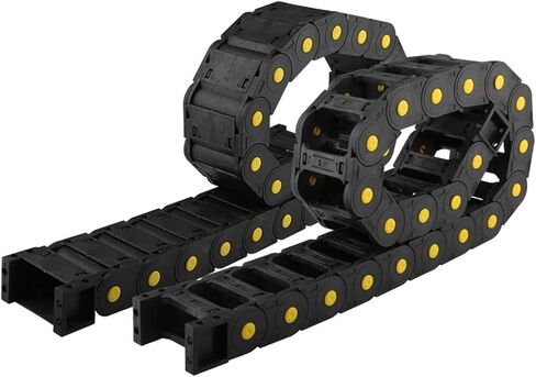 Industrial Equipment Series 45 X 60mm 75mm 100mm 125mm 150mm 200mm L1000mm Nylon Cable Drag Chain Wire Carrier with End Connectors Towline! Towing Chain(100mm,45X250MM_Bridge Type Open) in Saudi Arabia