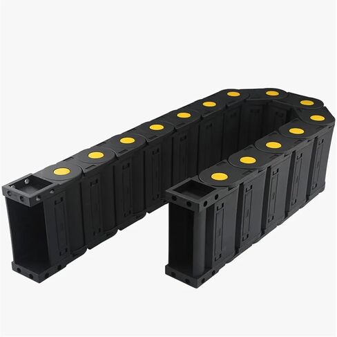 Industrial Equipment Series 45 X 60mm 75mm 100mm 125mm 150mm 200mm L1000mm Nylon Cable Drag Chain Wire Carrier with End Connectors Towline! Towing Chain(100mm,45X250MM_Bridge Type Open) in Saudi Arabia