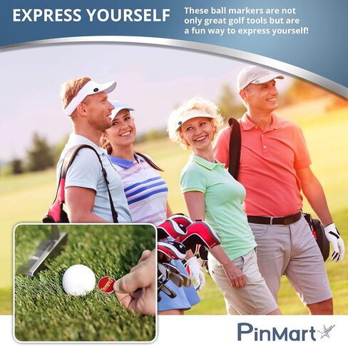 PinMart’s Officially Licensed United States Pack of 3 Magnetic Golf Ball Markers and Hat Clip - Golf Accessories for Men and Women - Ball Markers and Hat Clip with Magnet for Hats in Saudi Arabia