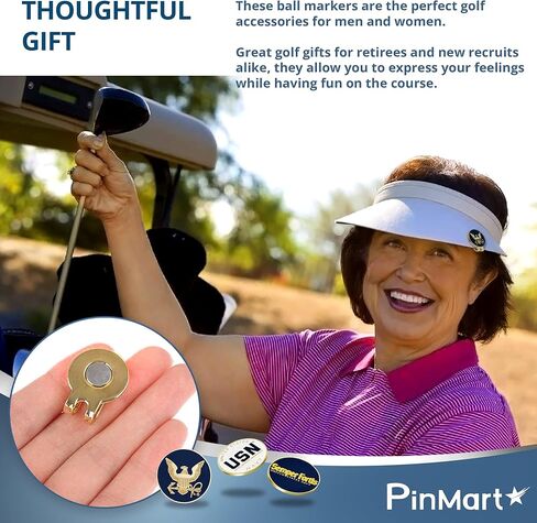 PinMart’s Officially Licensed United States Pack of 3 Magnetic Golf Ball Markers and Hat Clip - Golf Accessories for Men and Women - Ball Markers and Hat Clip with Magnet for Hats in Saudi Arabia