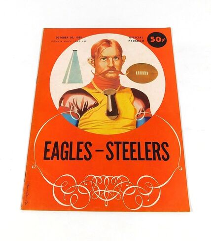 1955 Pittsburgh Steelers at Philadelphia Eagles NFL Football Program 10-30-55 - NFL Programs in Saudi Arabia