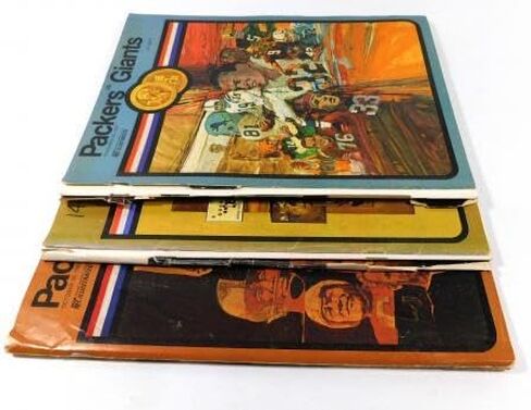 # Lot of (5) 1969 Assorted NFL Football Programs Packers 49ers Lions++ - NFL Programs in Saudi Arabia