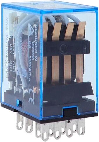 My4NJ التتابع الطاقة الكهرومغناطيسية ، 14 دبوس ، AC/DC 12V-380V ، 10 عبوة مع مقبس DIN Rail in Saudi Arabia