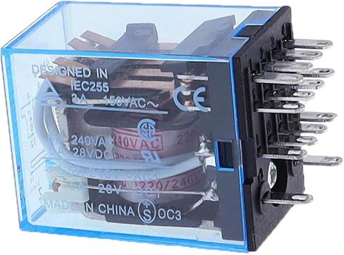 My4NJ التتابع الطاقة الكهرومغناطيسية ، 14 دبوس ، AC/DC 12V-380V ، 10 عبوة مع مقبس DIN Rail in Saudi Arabia