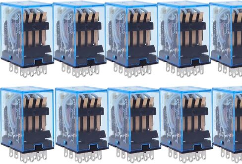 MY4NJ 14-Pin Power Relay, 4PDT, Multiple Voltage Options, 5A 240V AC/28V DC, with LED Indicator (48V DC) in Saudi Arabia