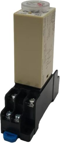 H3Y-2 Time Delay Relay ، DPDT ، AC220V/DC24V/12V ، 10S-60M Timer Range ، مع مقبس أساسي (60 دقيقة AC220V) in Saudi Arabia