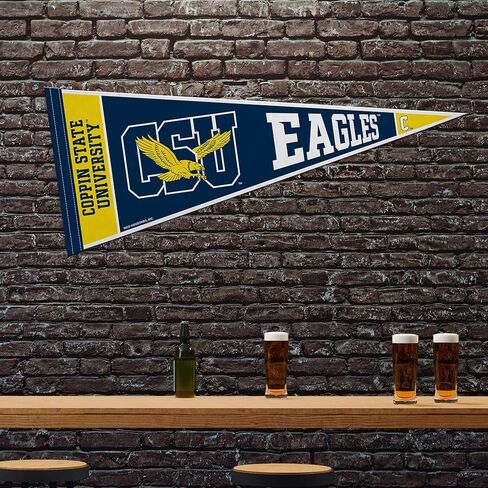 Rico Industries NCAA Coppin State Eagles 12" x 30" Felt Wall Décor Pennant - Great for Home/Bed Room/Man Cave Décor in Saudi Arabia