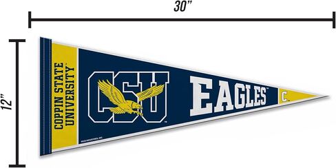 Rico Industries NCAA Coppin State Eagles 12" x 30" Felt Wall Décor Pennant - Great for Home/Bed Room/Man Cave Décor in Saudi Arabia