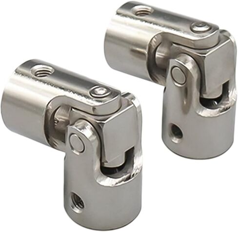 Universal Joints 2/2.3/3/3.17/4/5/6/8/10mm Boat Car Shaft Coupler Metal Cardan Joint Motor Connector Universal Joint Coupling Gimbal Couplings for connecting model cars, model ships, robots, et(2mm-2m in Saudi Arabia