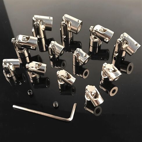 Universal Joints 2/2.3/3/3.17/4/5/6/8/10mm Boat Car Shaft Coupler Metal Cardan Joint Motor Connector Universal Joint Coupling Gimbal Couplings for connecting model cars, model ships, robots, et(2mm-2m in Saudi Arabia