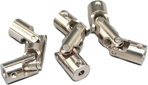 Universal Joints 4/5/6/8/10mm Boat Car Shaft Coupler Three-section Universal Joint Coupling Motor Connector With M3/M4 Screw Metal Cardan Joint for connecting model cars, model ships, robots, et(5mm-5 in Saudi Arabia