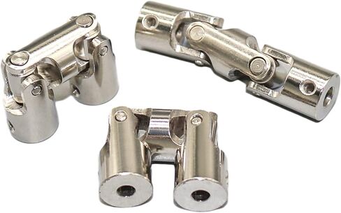 Universal Joints 4/5/6/8/10mm Boat Car Shaft Coupler Three-section Universal Joint Coupling Motor Connector With M3/M4 Screw Metal Cardan Joint for connecting model cars, model ships, robots, et(5mm-5 in Saudi Arabia