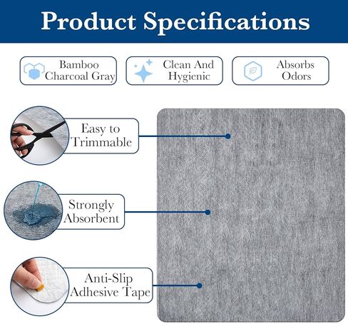 50 PCS الحصير البولية القابلة للتصرف للرجال الحمام منصات البول التجارية للرجال من أجل الحصير المرحاض للرجال غير المنزلق مياه مزيل العرق في حامي أرضية من البول ، رمادي (سداسي) in Kuwait