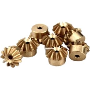 Steel Motor Drive Gear 2pcs 0.4m12T Bevel Gear Bevel Gear 0.4model 12teeth Hole1mm Transmission Copper in Kuwait