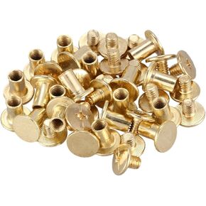 مسامير شيكاغو ، المسامير ， 20pcs الألبوم محفظة نحاس مطلي 5 × 8 مم ملزمة شيكاغو in Kuwait