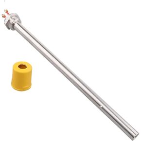 1pcs 220V Cartridge Heater AC Immersion Resistance for Water Heater Electric Tubular Pipe 1 inch Heating Element 4000w SUS304(Silver) in Saudi Arabia