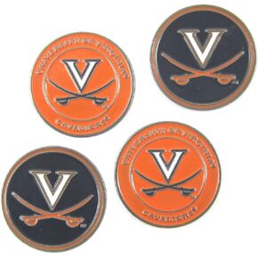 (4) Virginia Cavaliers (UVA) Double Sided Golf Ball Markers in Kuwait