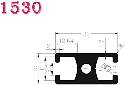 2pcs 1530 Aluminum Profile Linear Guide 1530 1000mm Silver Extrusion Frame European Standard Camera Slider Furniture(900mm) in Saudi Arabia
