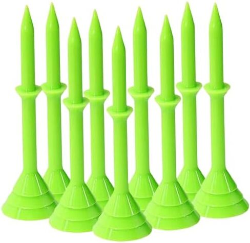 The New Big Cup Golf Tees from Stand at a Height of 3-1/4 inches, Featuring a Stop at 1-1/4 inches. Ball Exactly Stays 2" Above The Ground. 10 Pack of Blue Tees. in Saudi Arabia