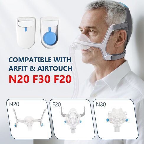 Headgear Clips,4 Pairs Positive Pressure Magnetic Headgear Clips Compatible with AirFit/AirTouch F20 F30 N20 F30i F40 N10 Mask, Quick-Disconnect Headgear Clips in Kuwait