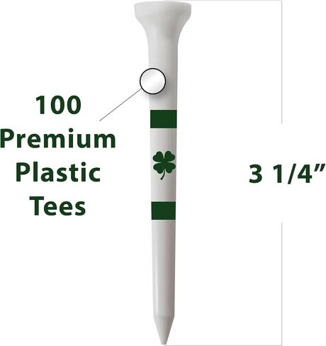 Tees Golf - 3 1/4 "طويل - مصنوع من بلاستيك متين - ملحقات الجولف للرجال والنساء - مصنوعة في الولايات المتحدة الأمريكية in Kuwait