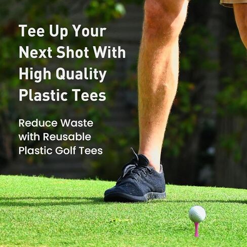 Golf Castle Tees Plastic Step Down Unbreakable Mixed Value 60 Count, 2 3/4, 2 1/4, 1 1/2 Inch Tee Length Pack Available for Practice in Kuwait
