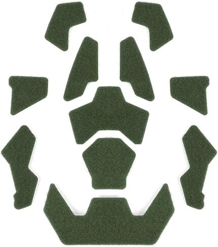 11pcs خطاف خوذة تكتيكي ومجموعة قفل حلقة ، مجموعة DIY لخوذات عالية مقطوعة ، بقع تكتيكية من الدرجة العسكرية وخطاف عالي القطع وملصقات الحلقة Ranger Green in Kuwait