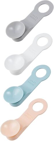 NUOBESTY 4pcs Toilet Seat Lifter Handles Anti-touch Bathroom Accessory for Hygienic Use Suction Cup Design for Easy Lifting Fits Toilet Seats White Gray Light Pink Light Blue in Saudi Arabia