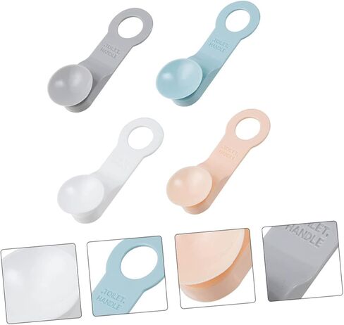 NUOBESTY 4pcs Toilet Seat Lifter Handles Anti-touch Bathroom Accessory for Hygienic Use Suction Cup Design for Easy Lifting Fits Toilet Seats White Gray Light Pink Light Blue in Saudi Arabia