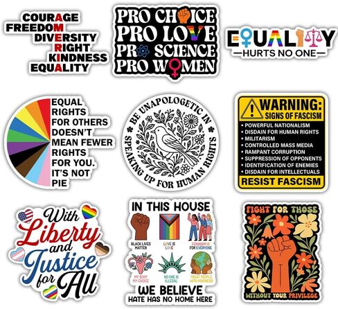 [7.5x3.75] Resist Fascism Bumper Sticker Protest Car Sticker Social Justice Decal Human Rights Sticker Antifascist Banned Books Feminist Bumper Sticker Patriots Gifts Decor for Car Truck in Kuwait