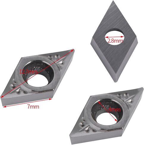 10 pcs CNC Carbide Inserts Blade Cutter for Lathe Turning Tool with Box, Material, Durability and Heat, Suitable for Aluminum and Copper Processing, Easy to Use, 55 in Saudi Arabia
